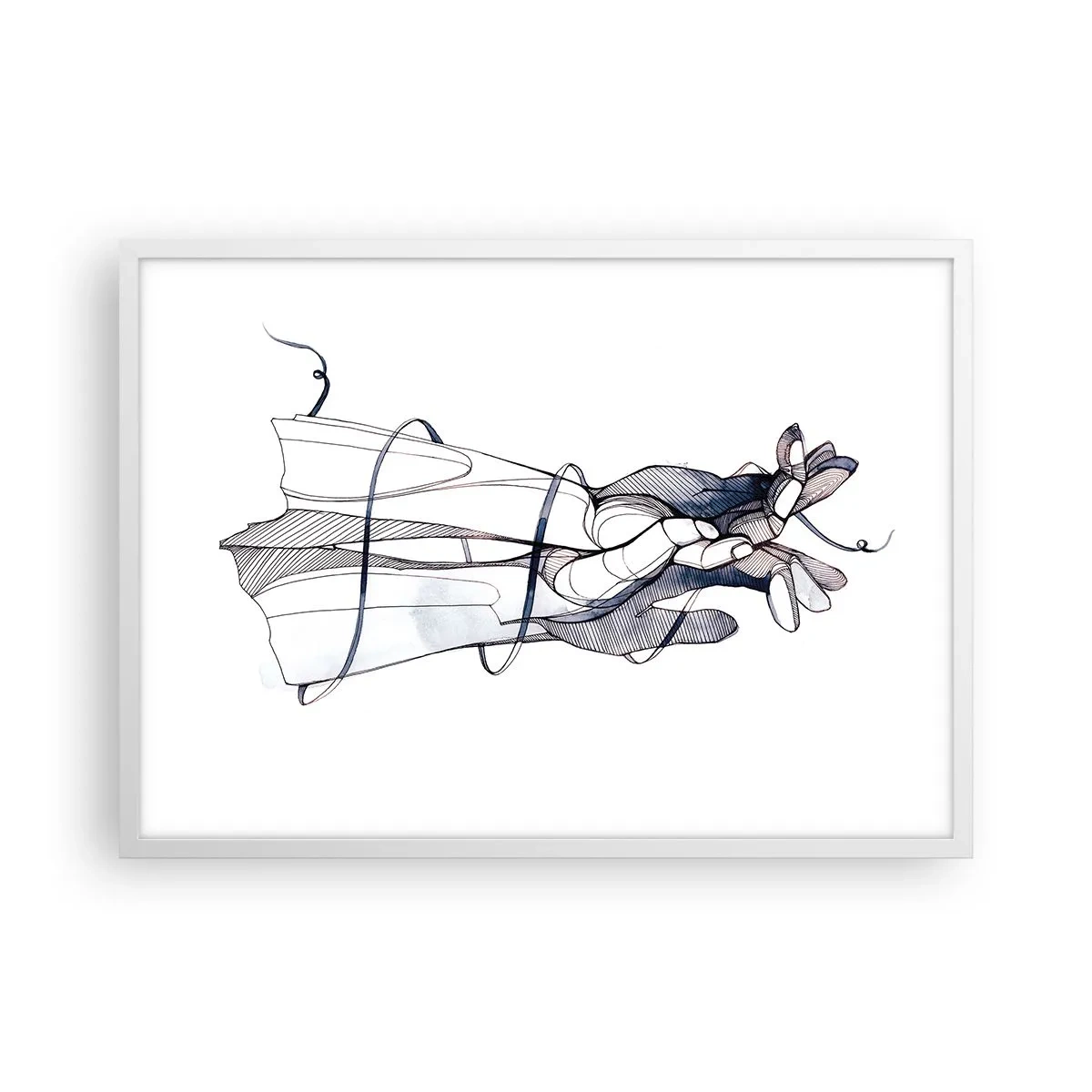 Poster in cornice bianca - Studio del tocco - 70x50 cm