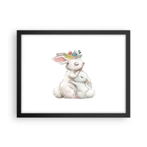 Poster in cornice nera - Da mamma si sta meglio - 40x30 cm