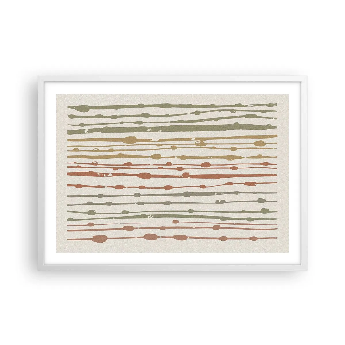 Poster in cornice bianca - La notazione musicale dei colori - 70x50 cm