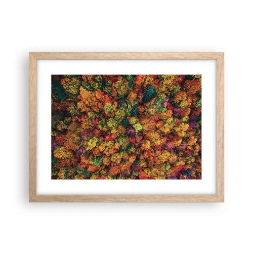 Poster in cornice rovere chiaro - Il bouquet degli alberi d'autunno - 40x30 cm