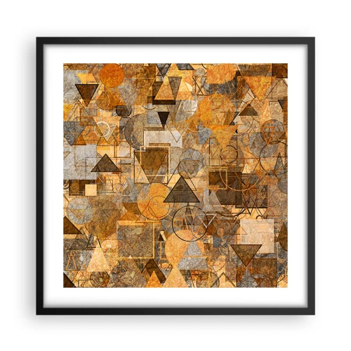 Poster in cornice nera - Il mondo compreso nella forma - 50x50 cm