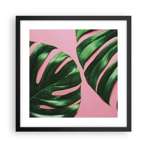 Poster in cornice nera - Appuntamento in verde - 40x40 cm
