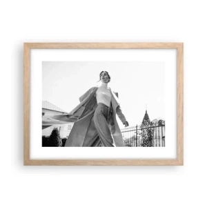 Poster in cornice rovere chiaro - Vieni con me? - 40x30 cm