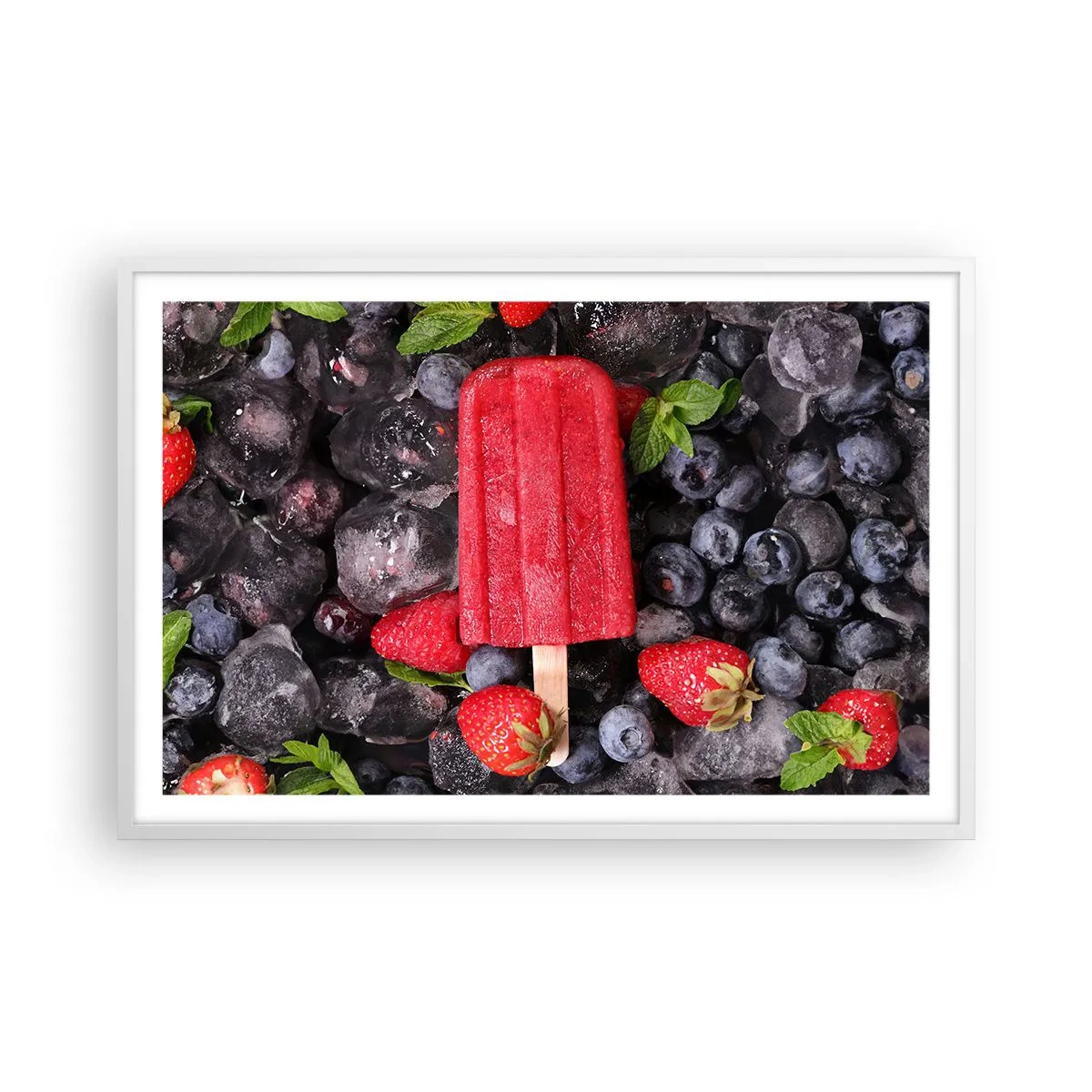 Poster in cornice bianca - Il sapore della calda estate - 91x61 cm