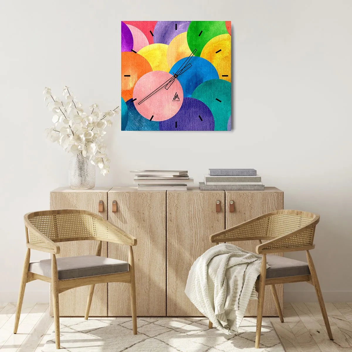 Orologio da parete - Orologio in Vetro - Pieno di vita originale - 40x40 cm