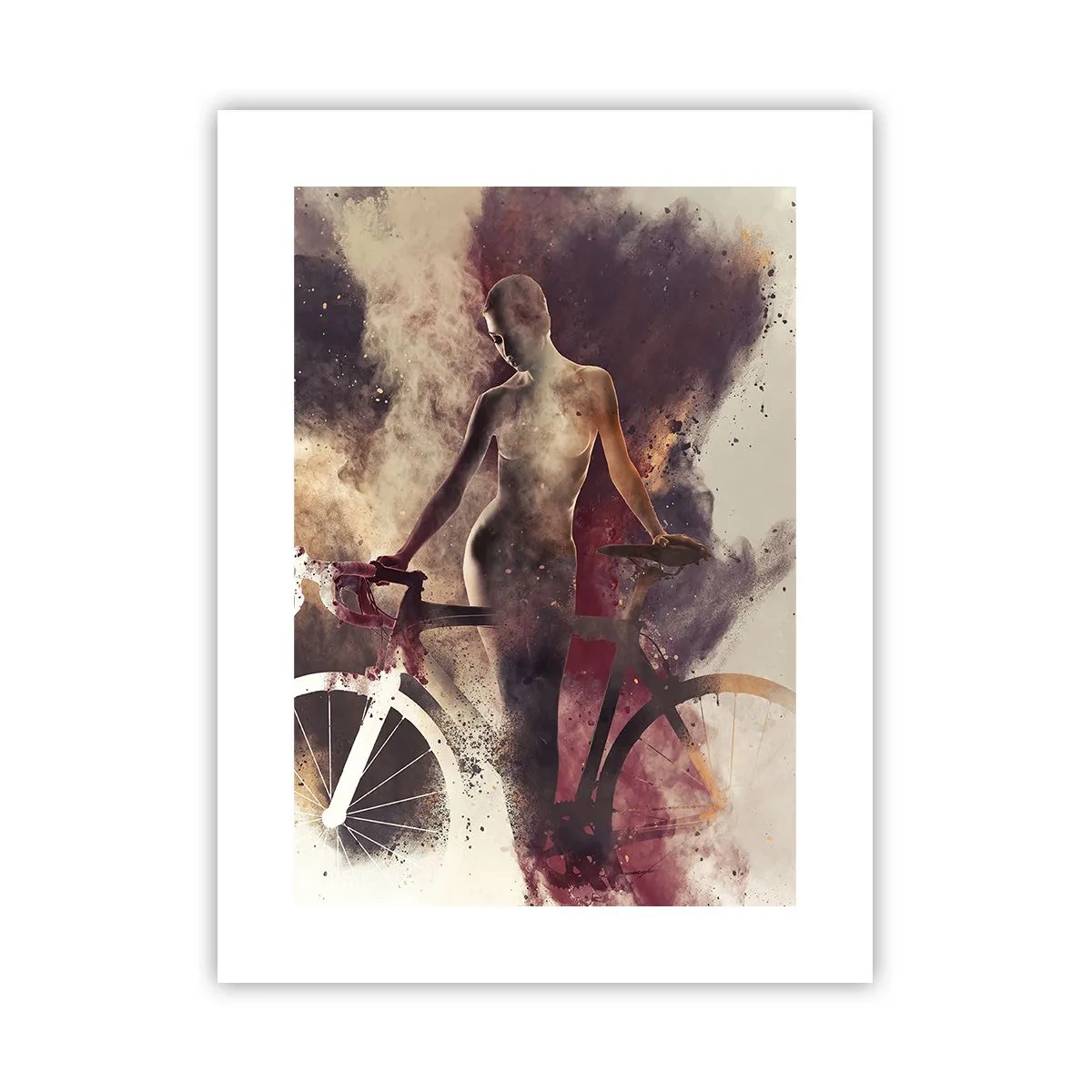 Poster - Nelle forme di marmo un'anima da ciclista - 30x40 cm