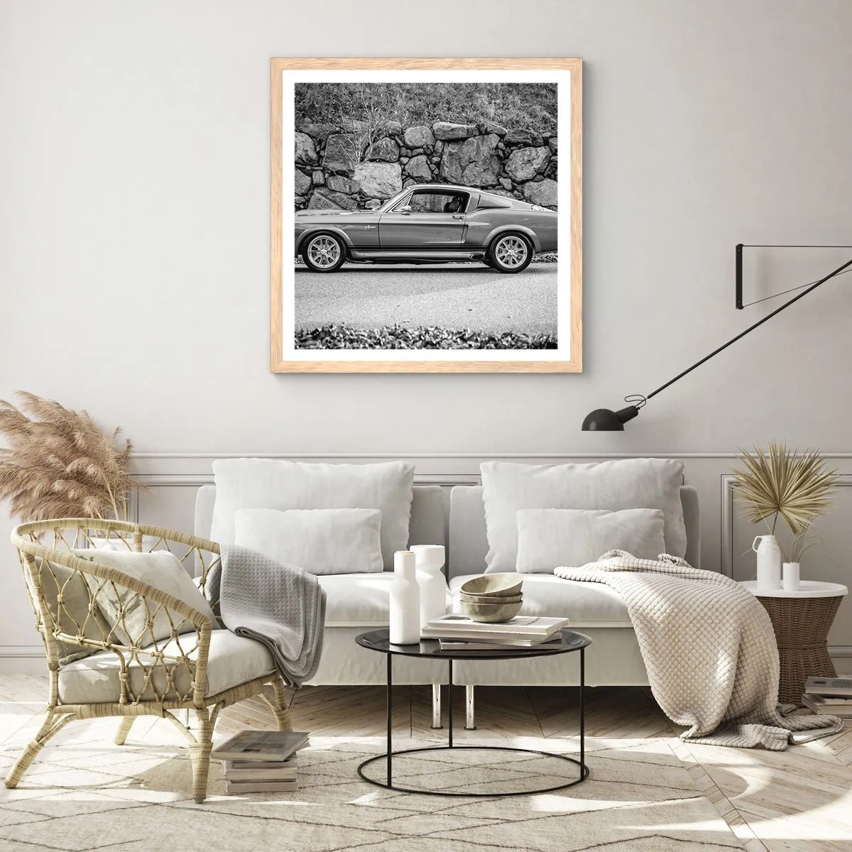 Poster in cornice rovere chiaro - La leggenda degli anni '60 - 30x30 cm