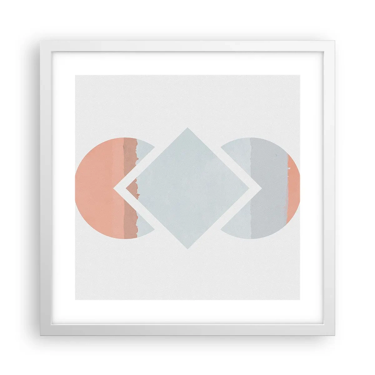 Poster in cornice bianca - La situazione è chiara - 40x40 cm
