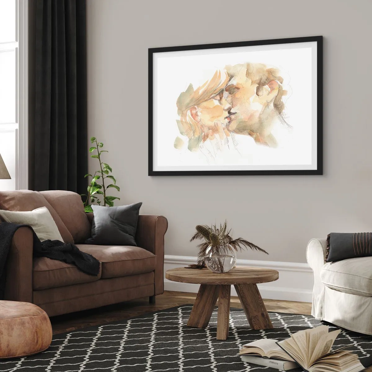 Poster in cornice nera - Sarà l'anima gemella? - 91x61 cm