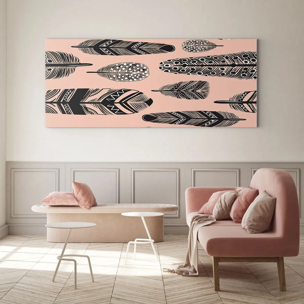 Quadro su vetro - Collezione indiana - 100x40 cm