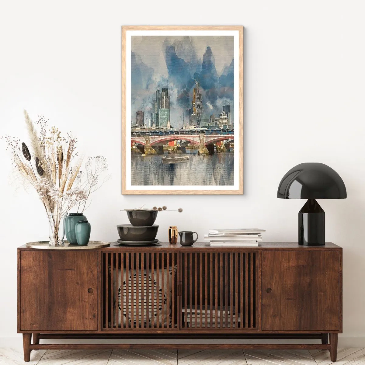 Poster in cornice rovere chiaro - Londra in tutta la sua bellezza - 61x91 cm