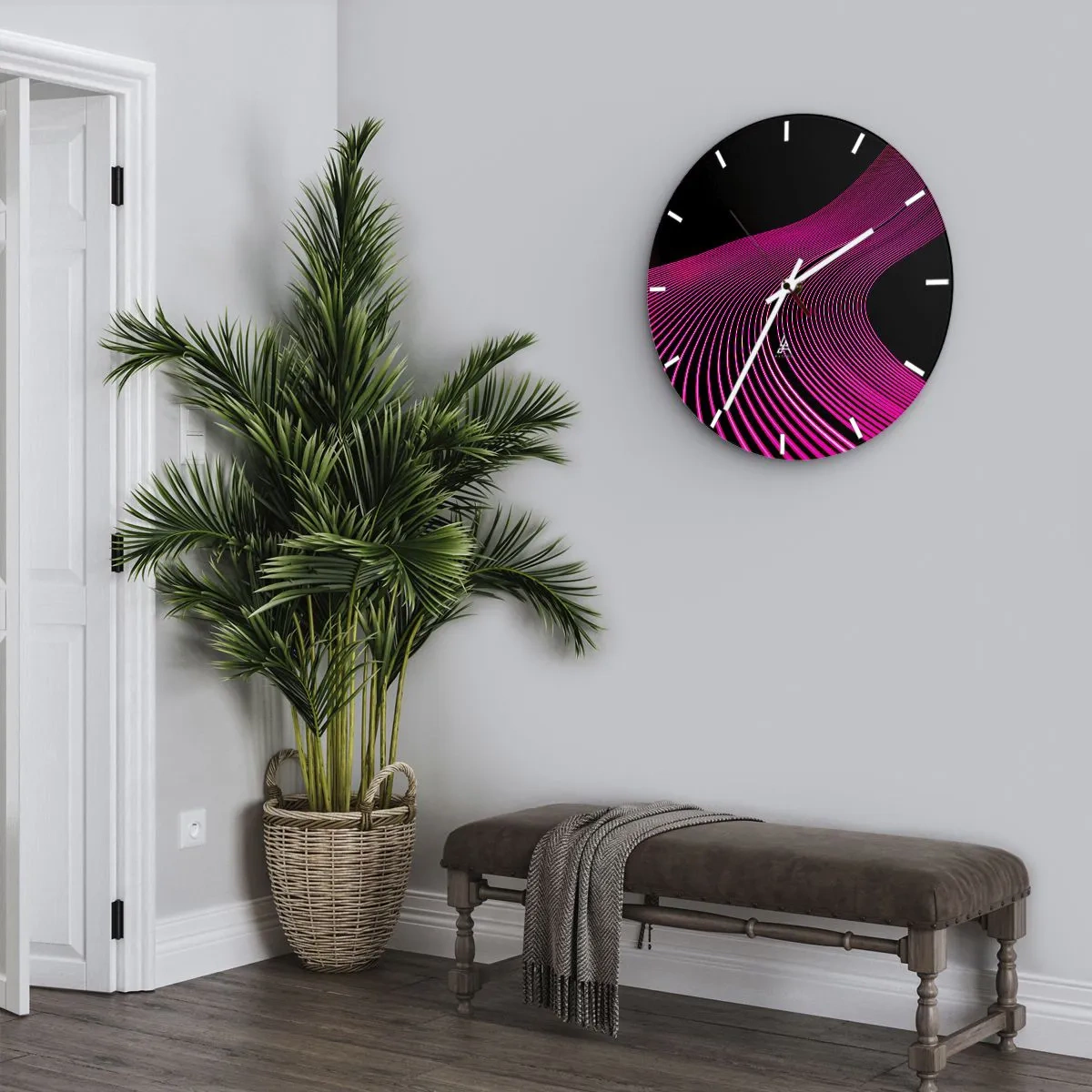Orologio da parete - Orologio in Vetro - Il viale della luce - 40x40 cm