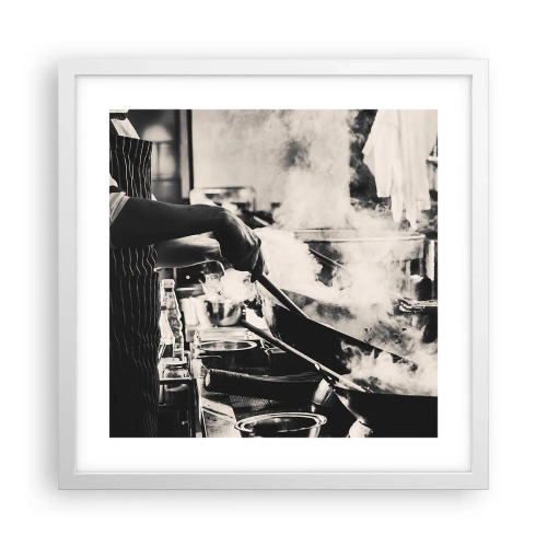 Poster in cornice bianca - L'alchimia dei sapori - 40x40 cm