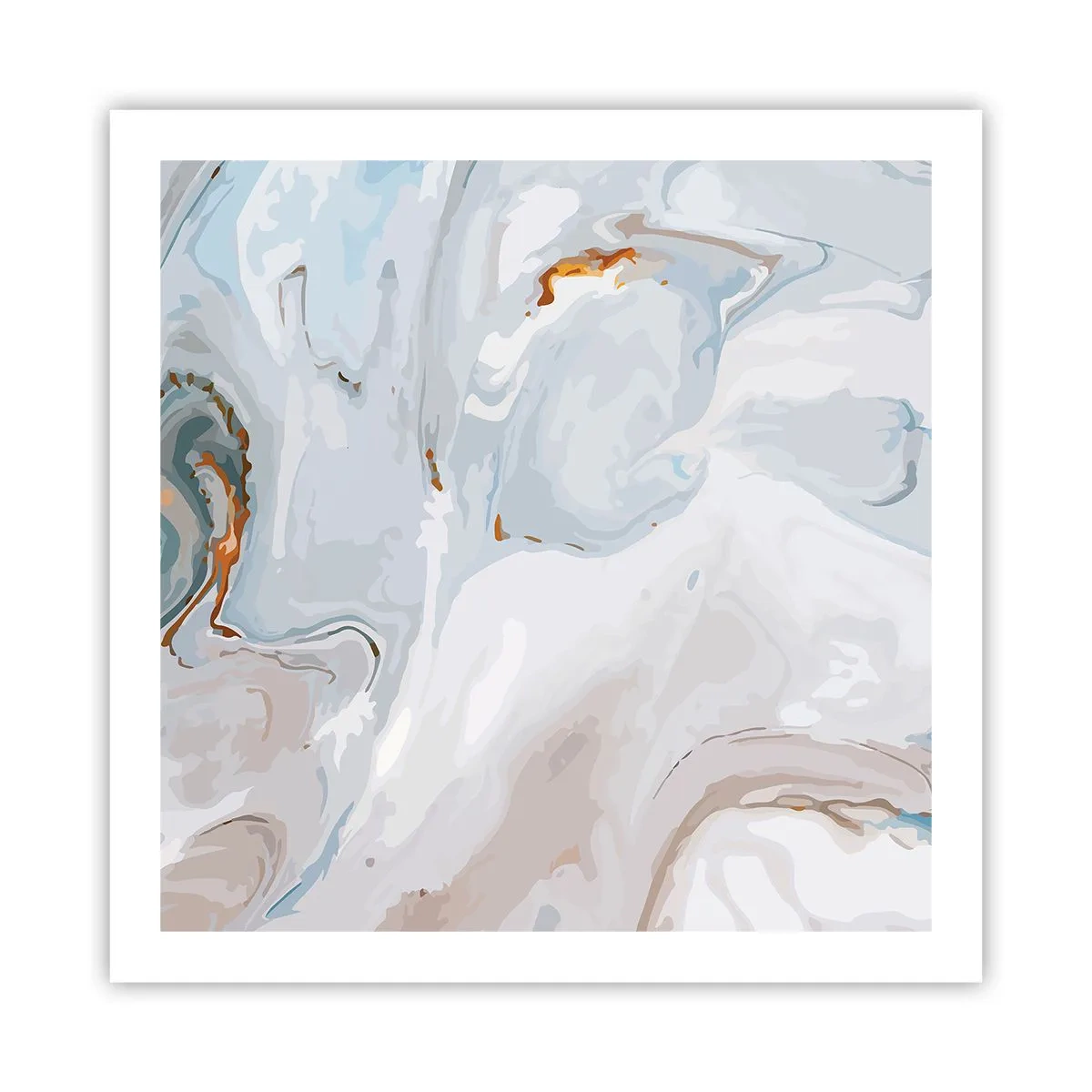 Poster - Bianchi sovrapposti - 60x60 cm