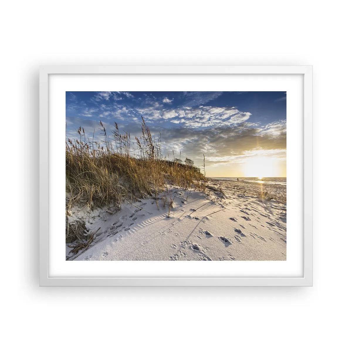 Poster in cornice bianca - Invito a passeggiare - 50x40 cm