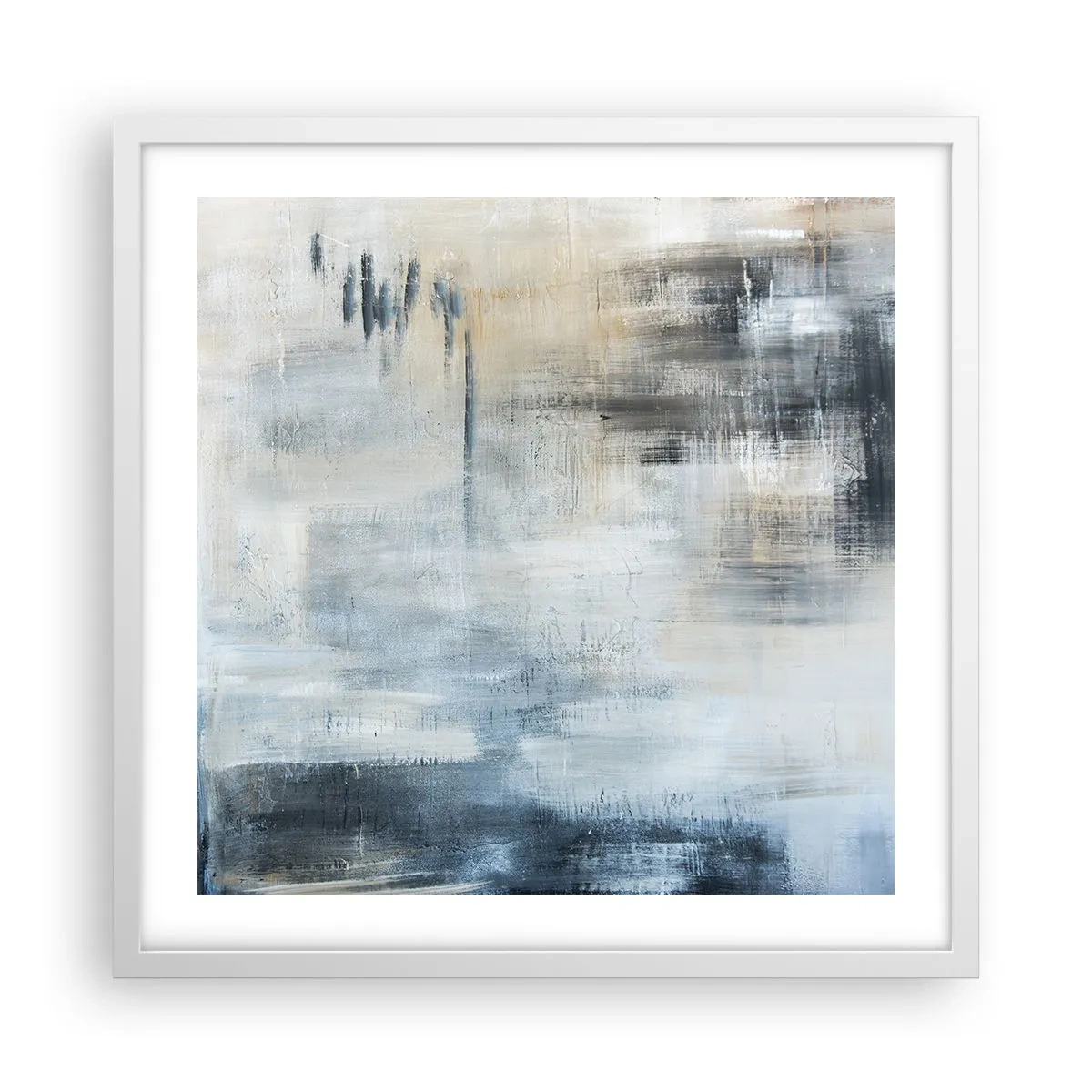 Poster in cornice bianca - Coperti dal blu - 50x50 cm
