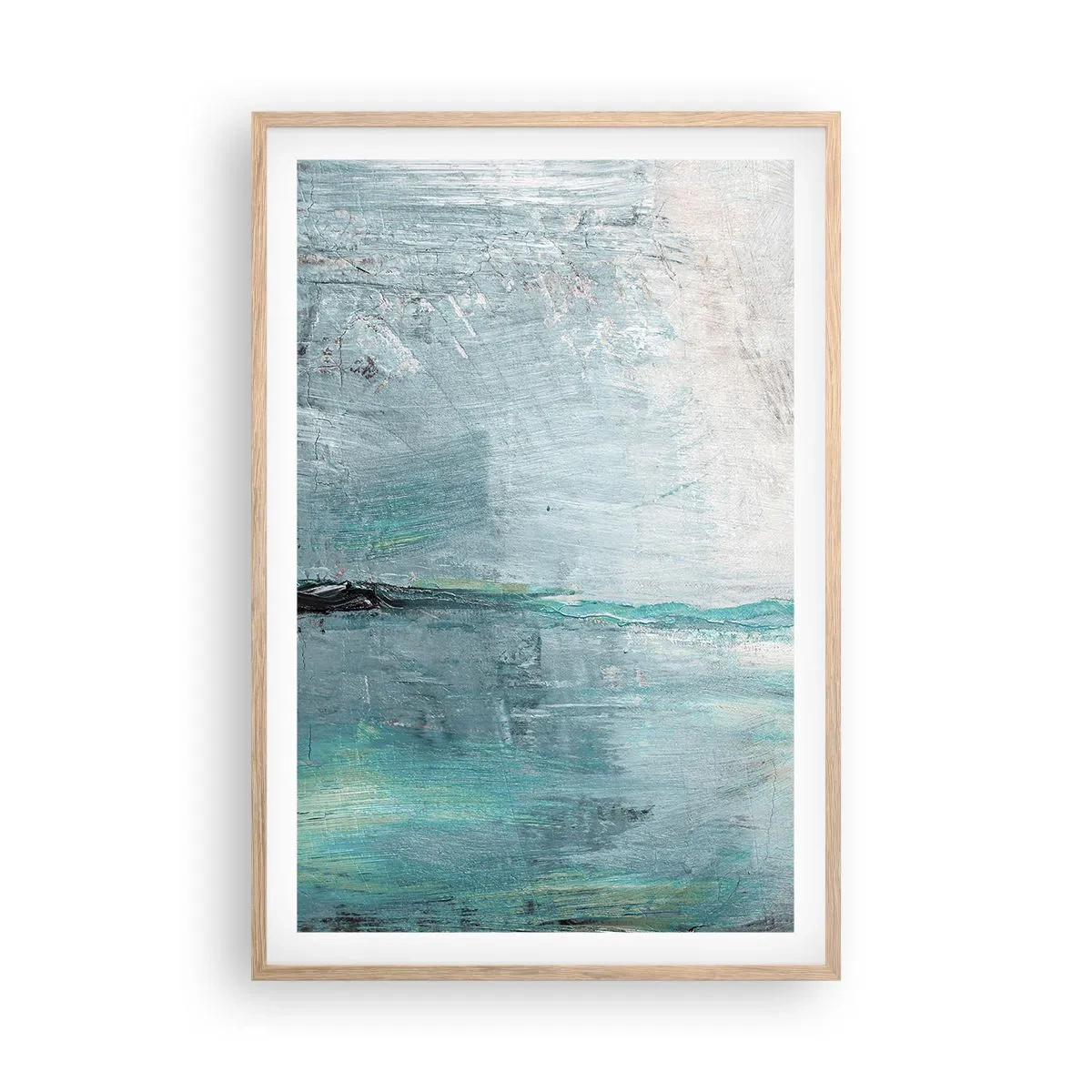 Poster in cornice rovere chiaro - Orizzonte nel blu - 61x91 cm