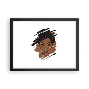 Poster in cornice nera - Dolce come la cioccolata - 40x30 cm