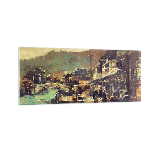 Quadro su vetro - La vita come ricchezza di grigio - 100x40 cm