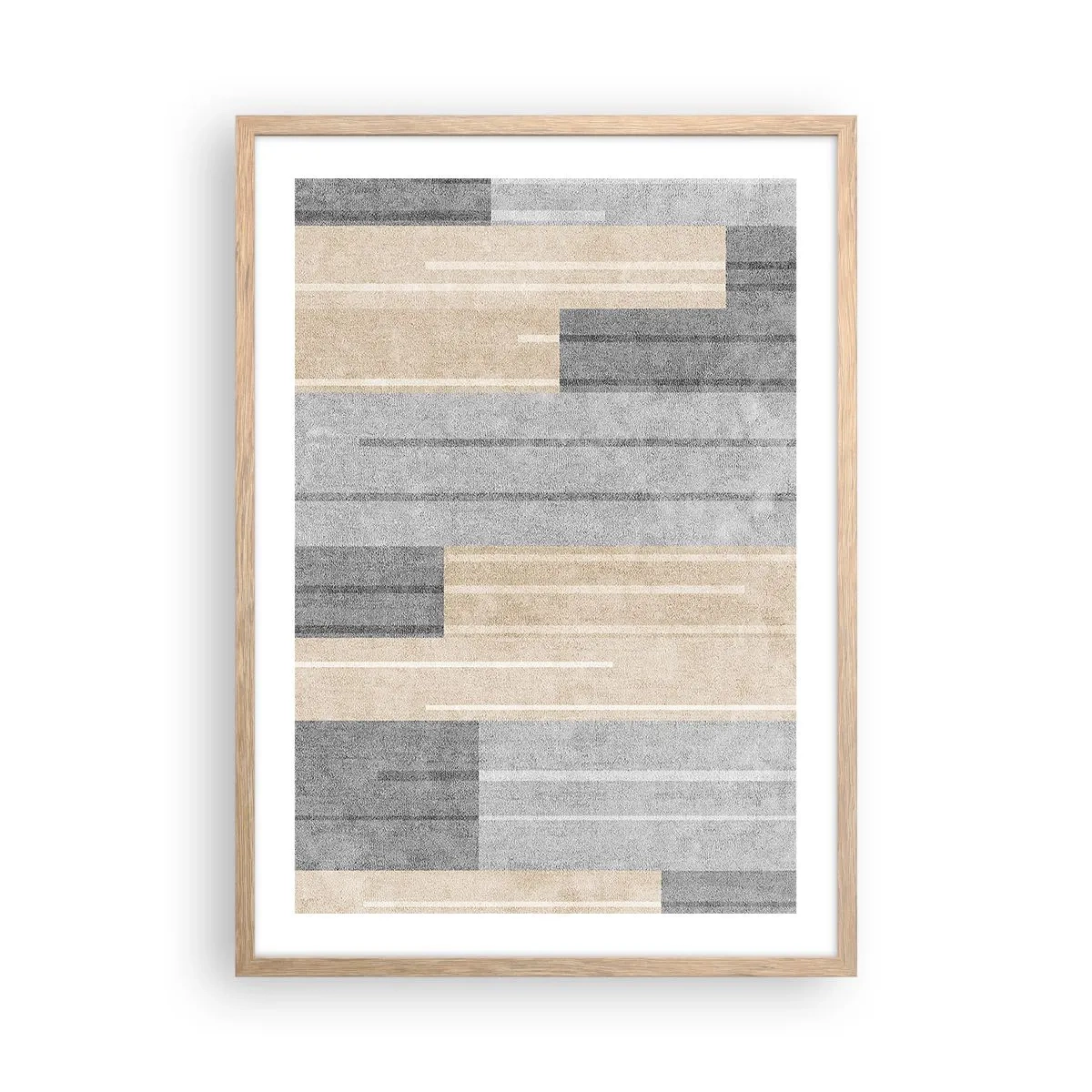 Poster in cornice rovere chiaro - Composizione: rigare dritto - 50x70 cm