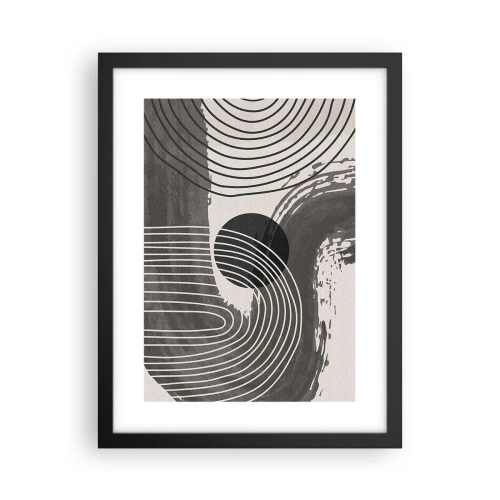 Poster in cornice nera - L'ovale vittorioso - 30x40 cm