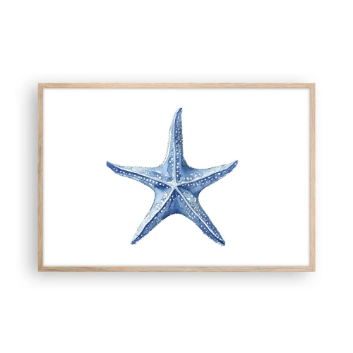 Poster in cornice rovere chiaro - Stella marina - 91x61 cm