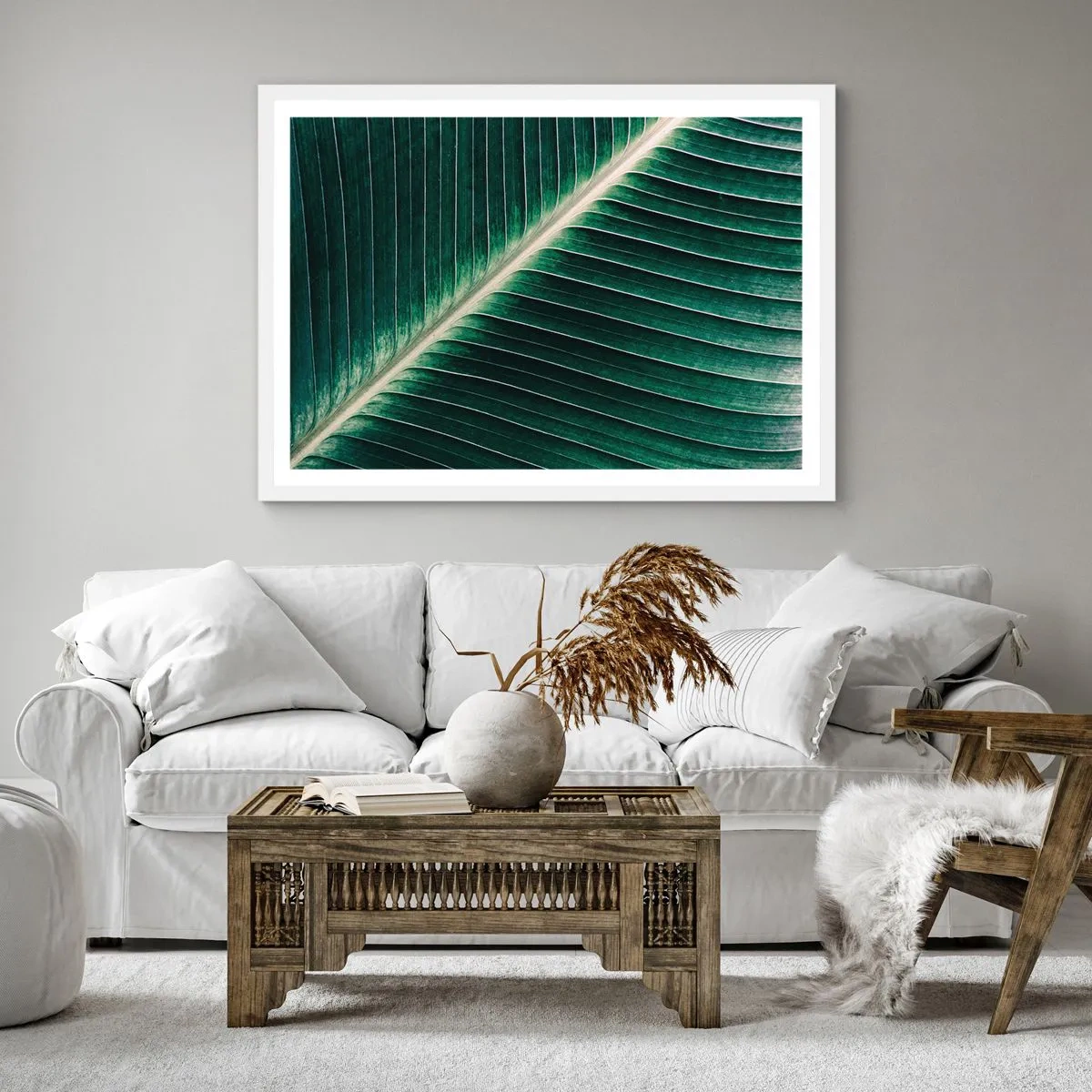 Poster in cornice bianca - Il ritmo della natura - 30x30 cm