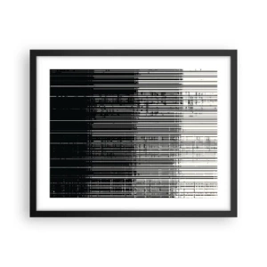 Poster in cornice nera - Onde e vibrazioni - 50x40 cm