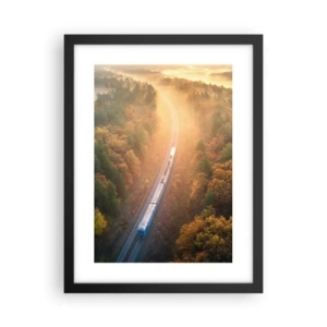 Poster in cornice nera - Viaggio autunnale - 30x40 cm