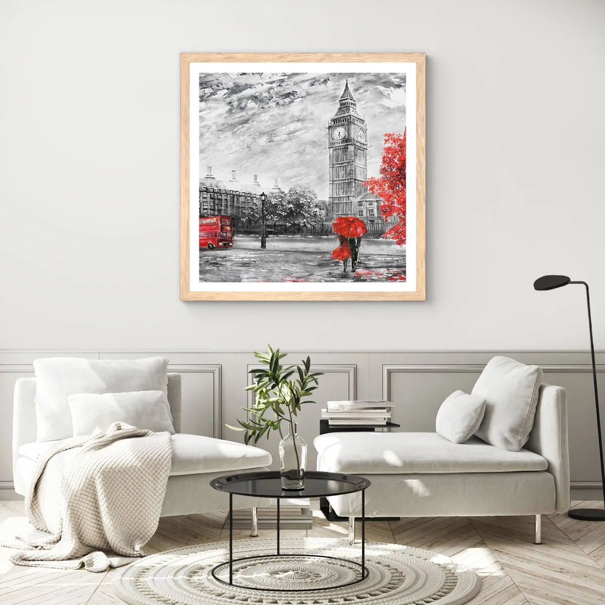 Poster in cornice rovere chiaro - Un giorno eccitante - 50x50 cm