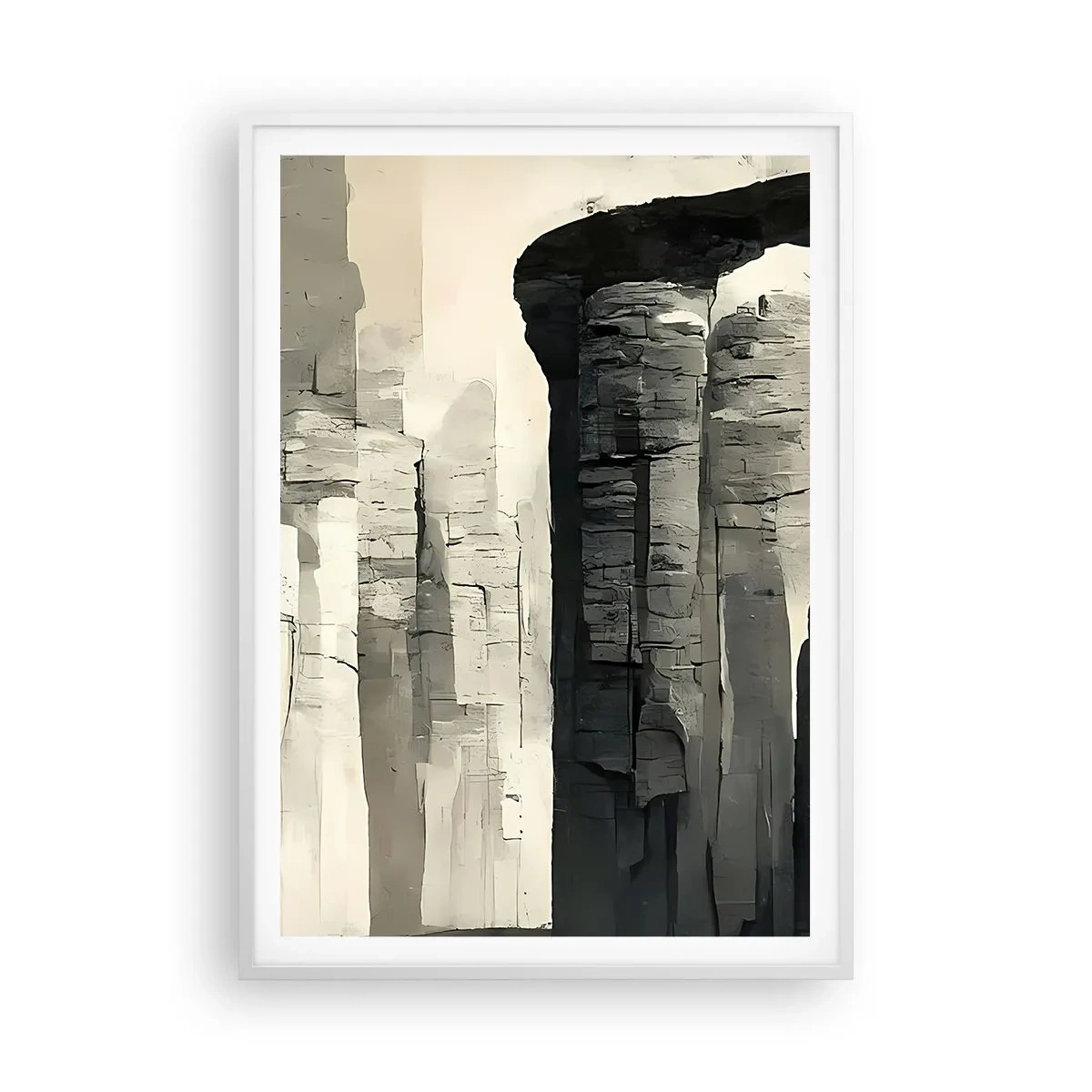 Poster in cornice bianca - La maestà dell'antichità - 70x100 cm