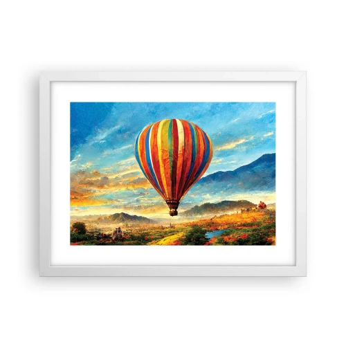 Poster in cornice bianca - Nel silenzio si vede meglio - 40x30 cm