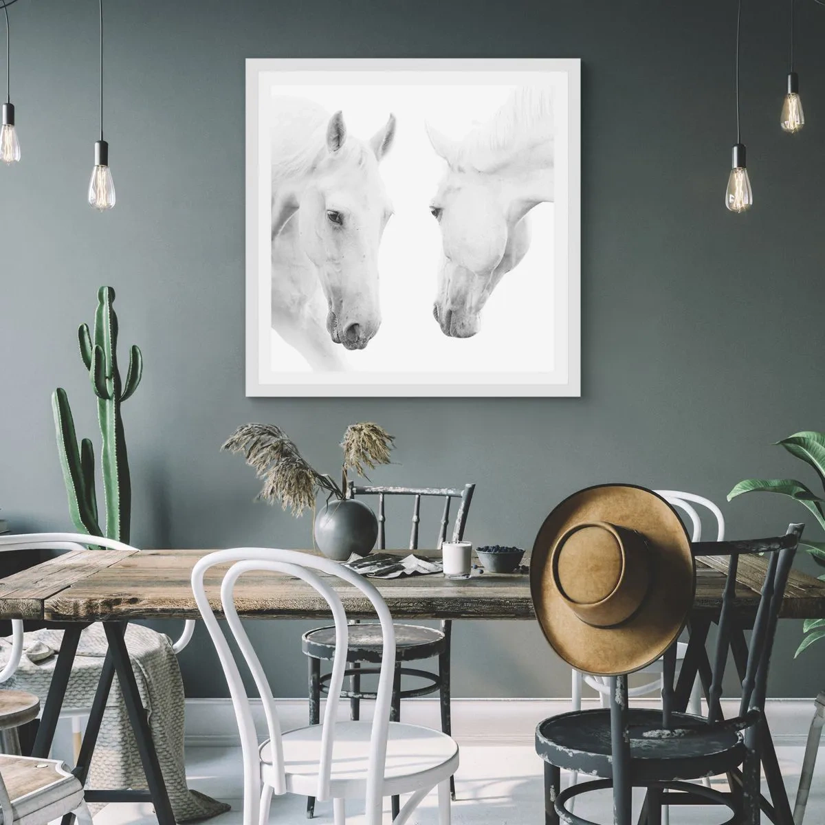 Poster in cornice bianca - È amicizia? - 40x40 cm