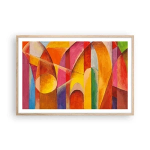 Poster in cornice rovere chiaro - La cattedrale del sole - 91x61 cm