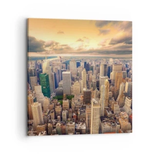 Quadro su tela - Stampe su Tela - Metropolis dorata - 70x70 cm