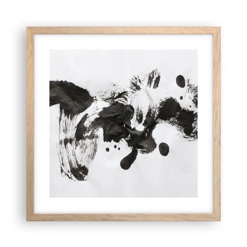 Poster in cornice rovere chiaro - C'è un senso nella follia? - 40x40 cm