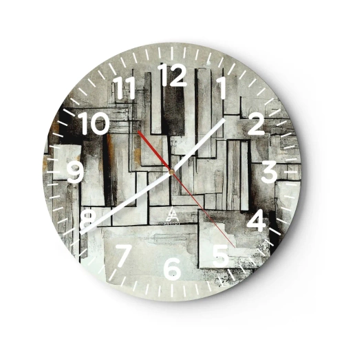 Orologio da parete - Orologio in Vetro - La forza della semplicità - 40x40 cm