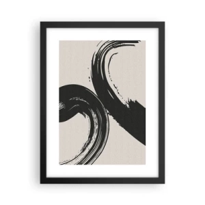 Poster in cornice nera - Energico e circolare - 30x40 cm