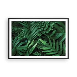 Poster in cornice nera - Avvolti nel verde - 91x61 cm