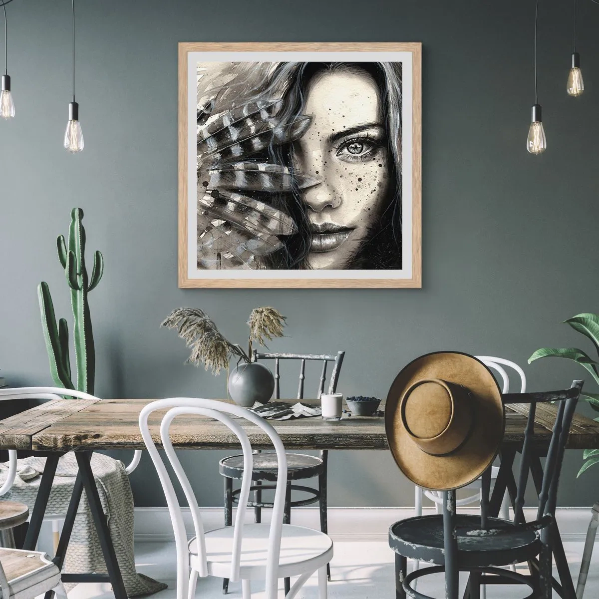 Poster in cornice rovere chiaro - Bellezza selvaggia - 60x60 cm