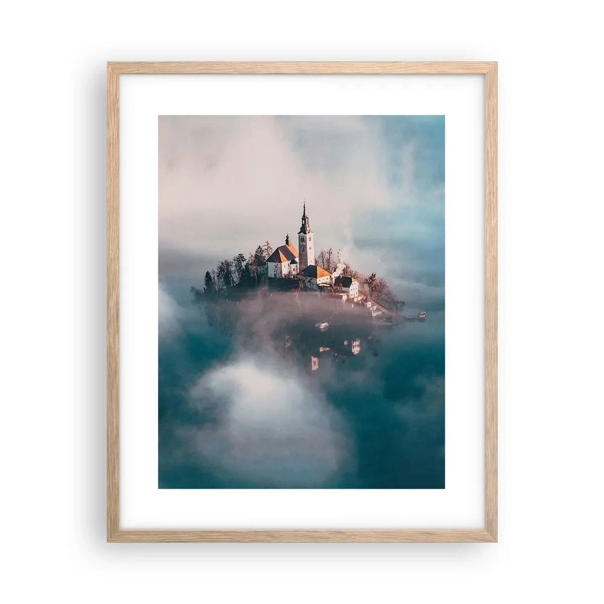 Poster in cornice rovere chiaro - L'isola dei sogni - 40x50 cm