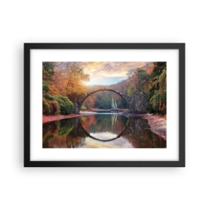 Poster in cornice nera - Dall'altro lato dello specchio - 40x30 cm