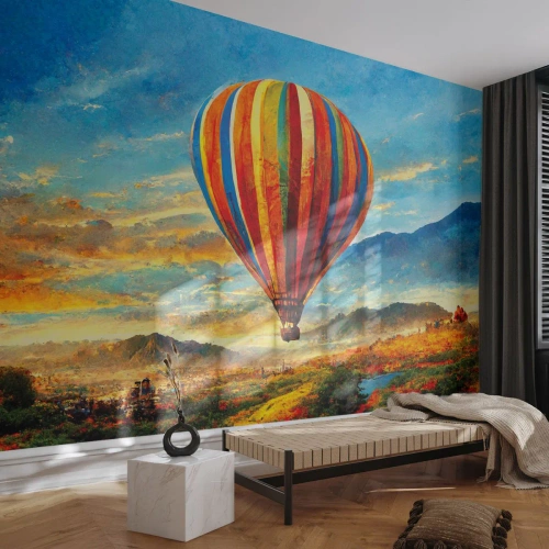 Fotomurali Standard Eco - Nel silenzio si vede meglio - Palloncino, Paesaggio, Natura - 500x350 cm