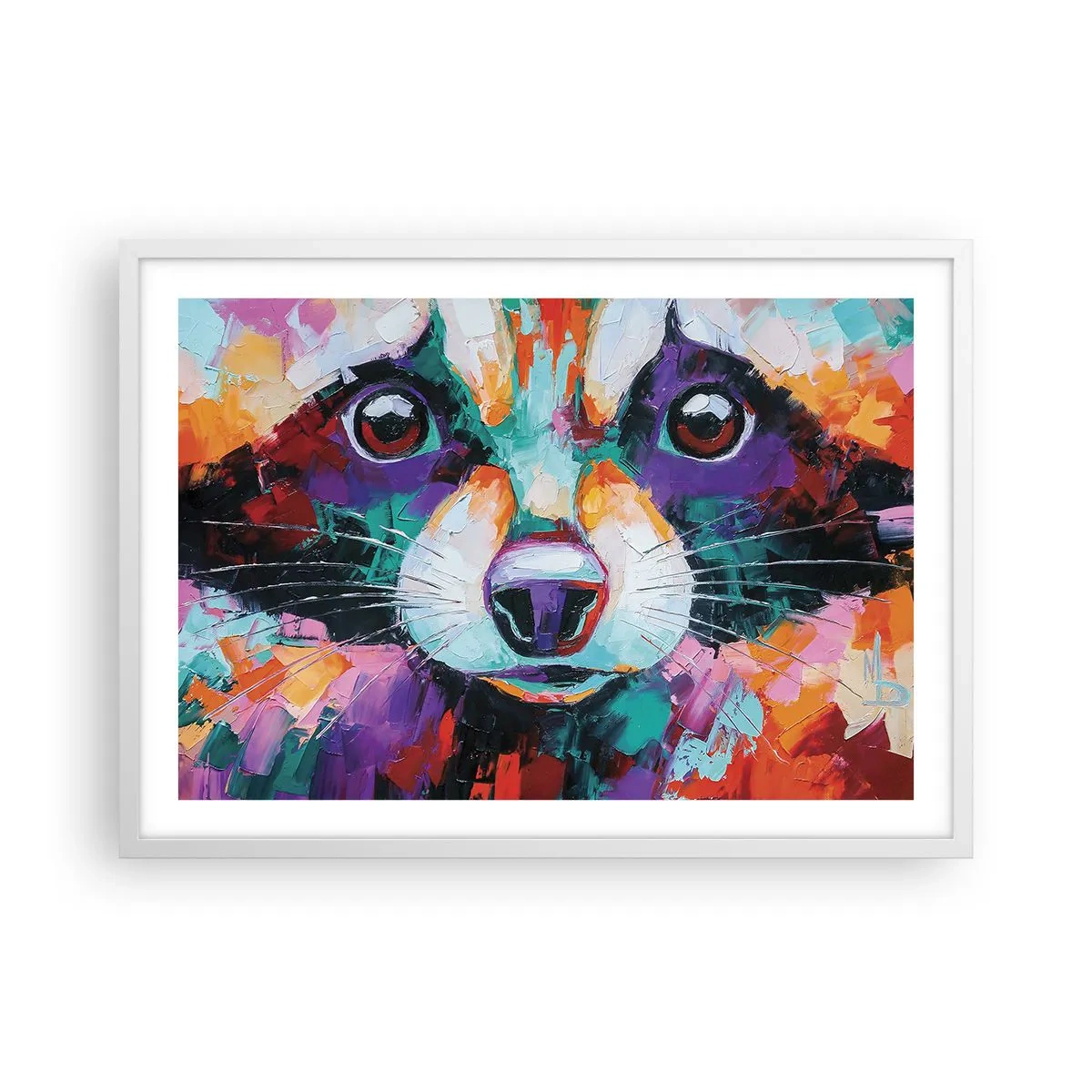 Poster in cornice bianca - Solo buone emozioni - 70x50 cm