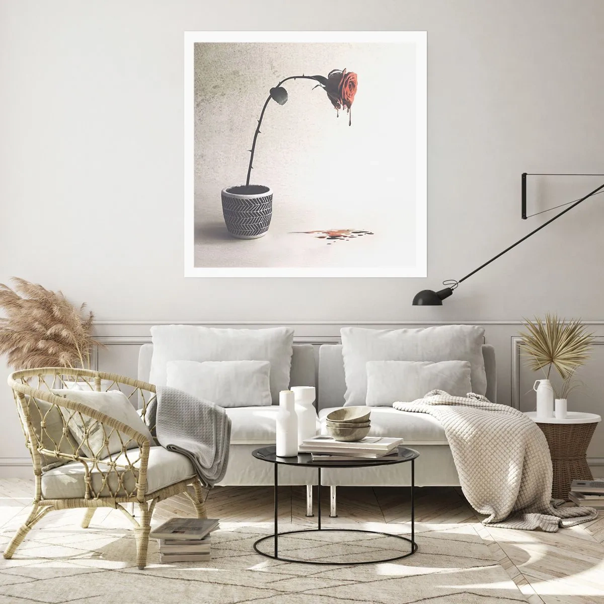 Poster - Rosa dolorosa - 50x50 cm