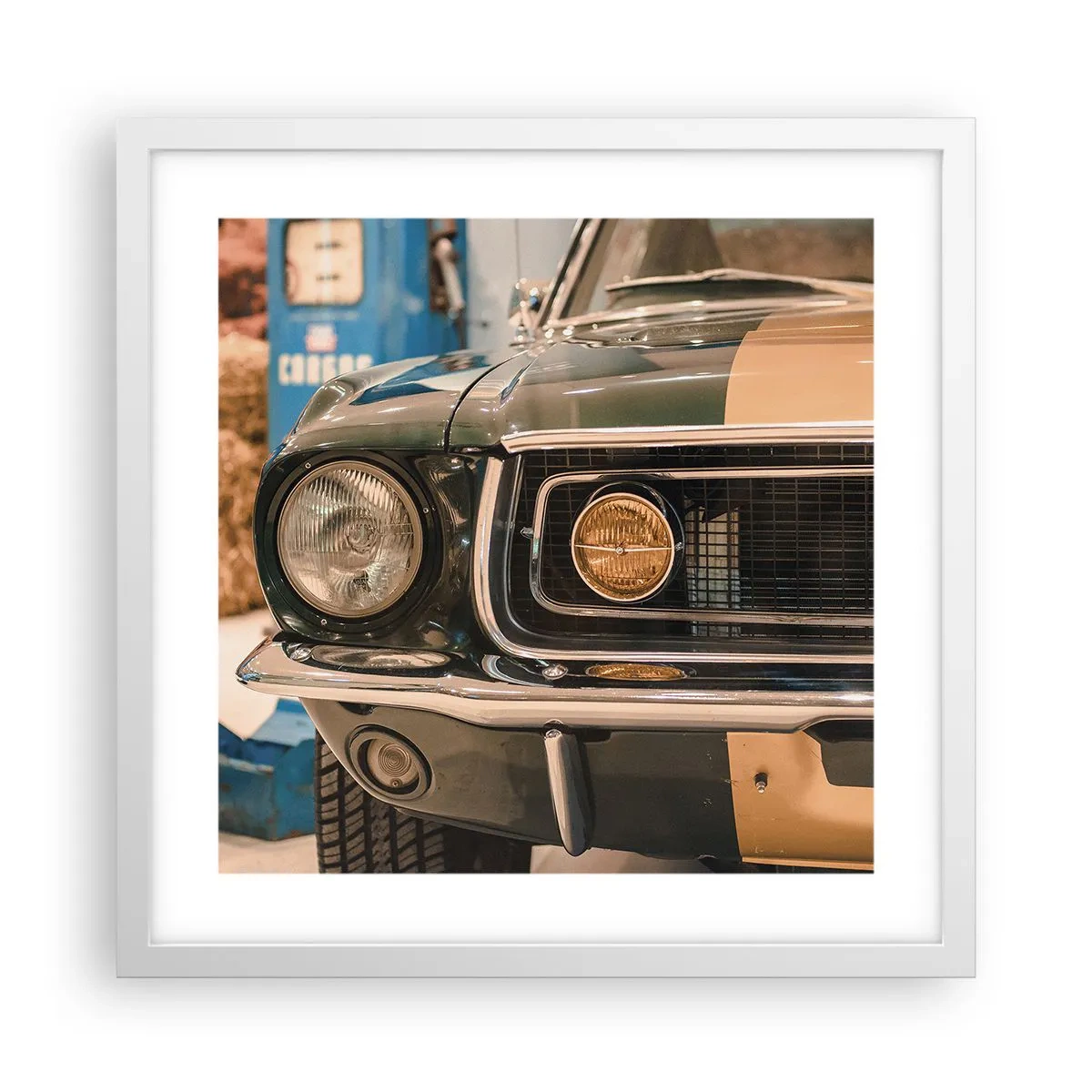 Poster in cornice bianca - Incontro con la leggenda - 40x40 cm