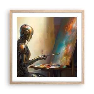 Poster in cornice rovere chiaro - L'arte del futuro - 50x50 cm