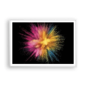 Poster in cornice bianca - La nascita dei colori - 100x70 cm