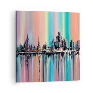 Quadro su tela - Stampe su Tela - Fluttuare alle luci della notte - 50x50 cm