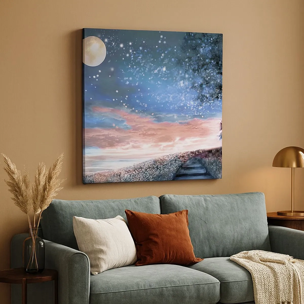 Quadro su tela - Stampe su Tela - Lo spettacolo delle stelle - 30x30 cm